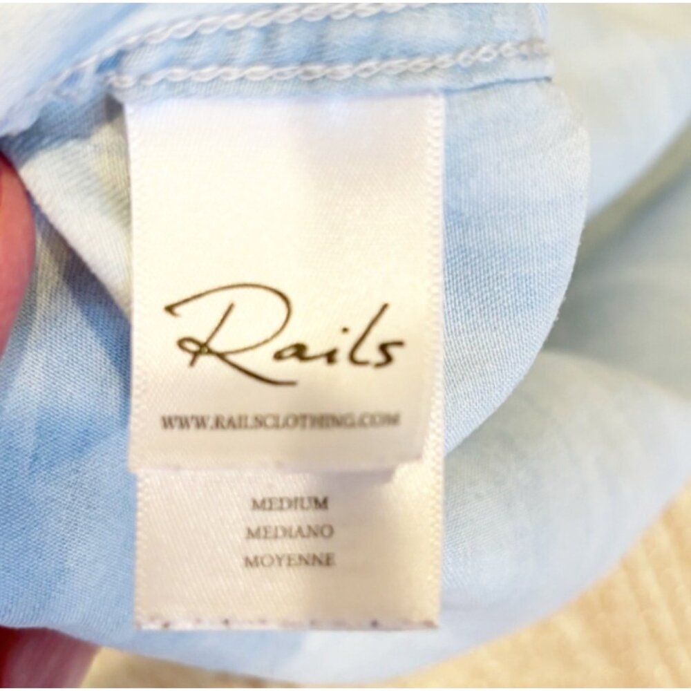 Rails Carter Watercolor Grid Button Down Shirt Si… - image 5